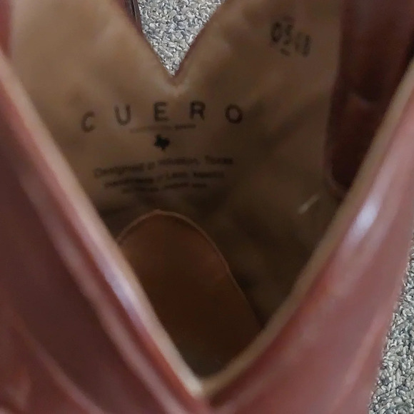 Cuero Leather boots-size 8.5 Cognac Brown 8.5 western pointed toe ankle boots - Picture 6 of 8